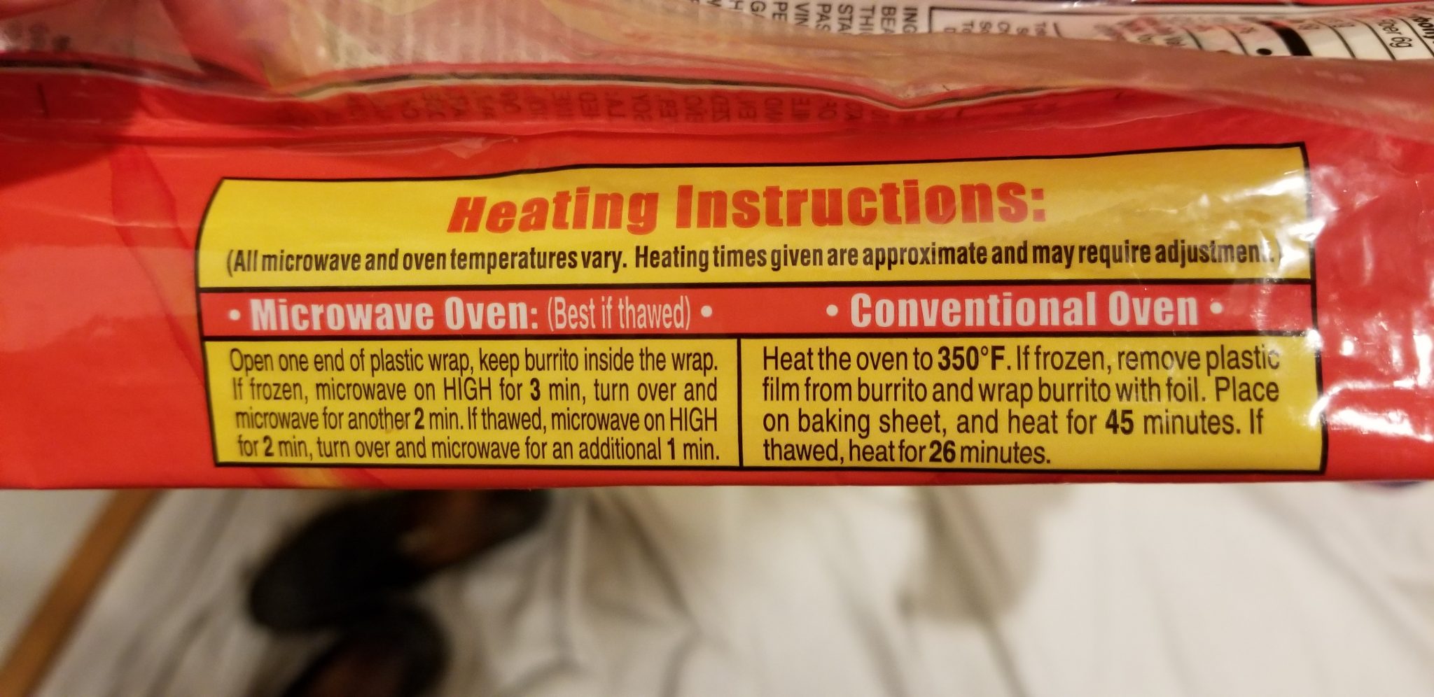 instructions for cooking the bomb burrito