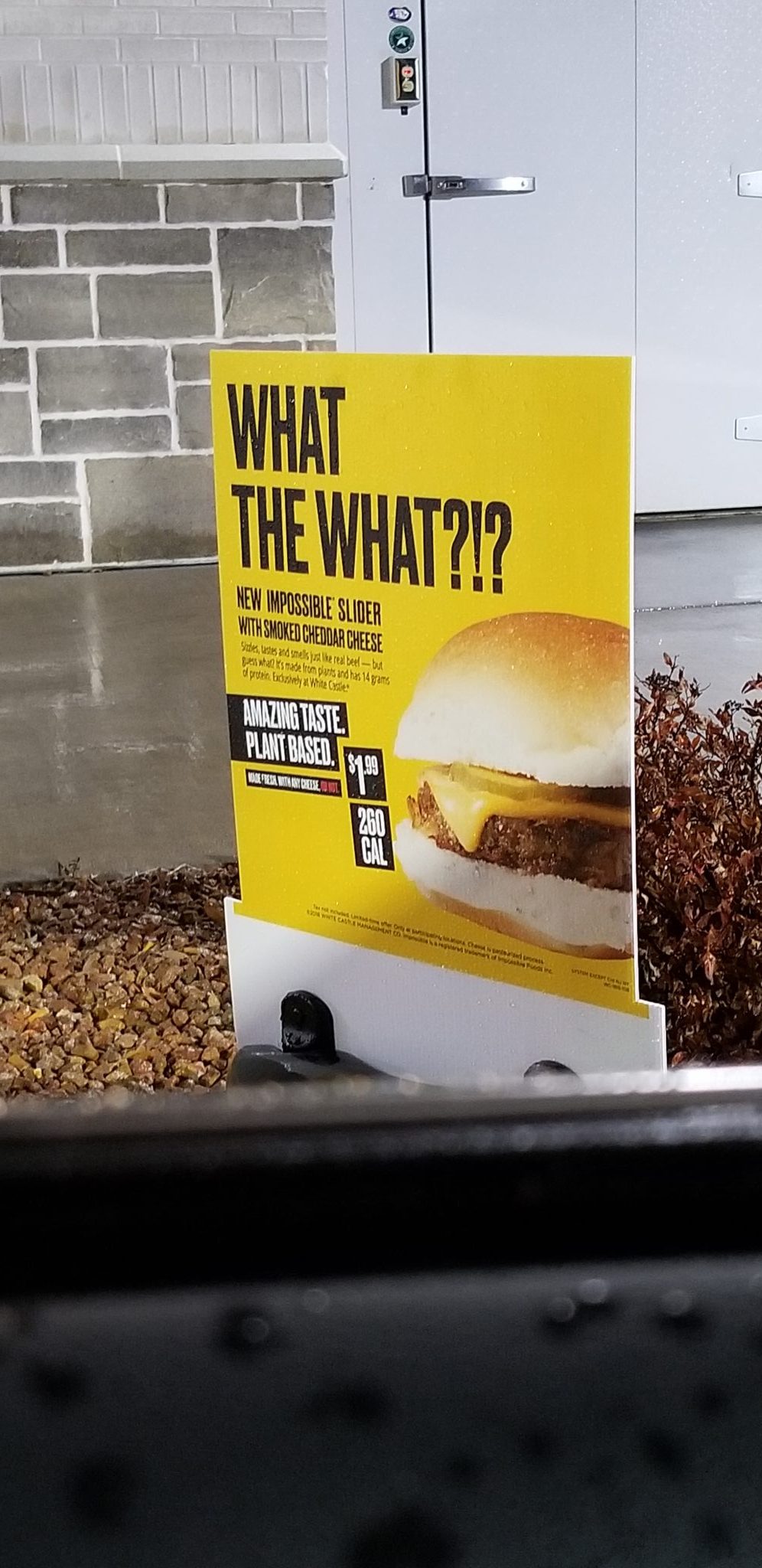 White Castle Impossible Burger Sign.
