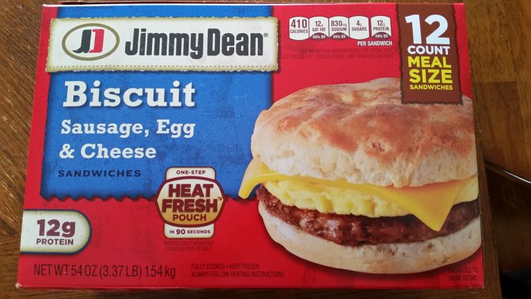 Jimmy Dean Biscuit Sausage, Egg & Cheese Review - This College Life