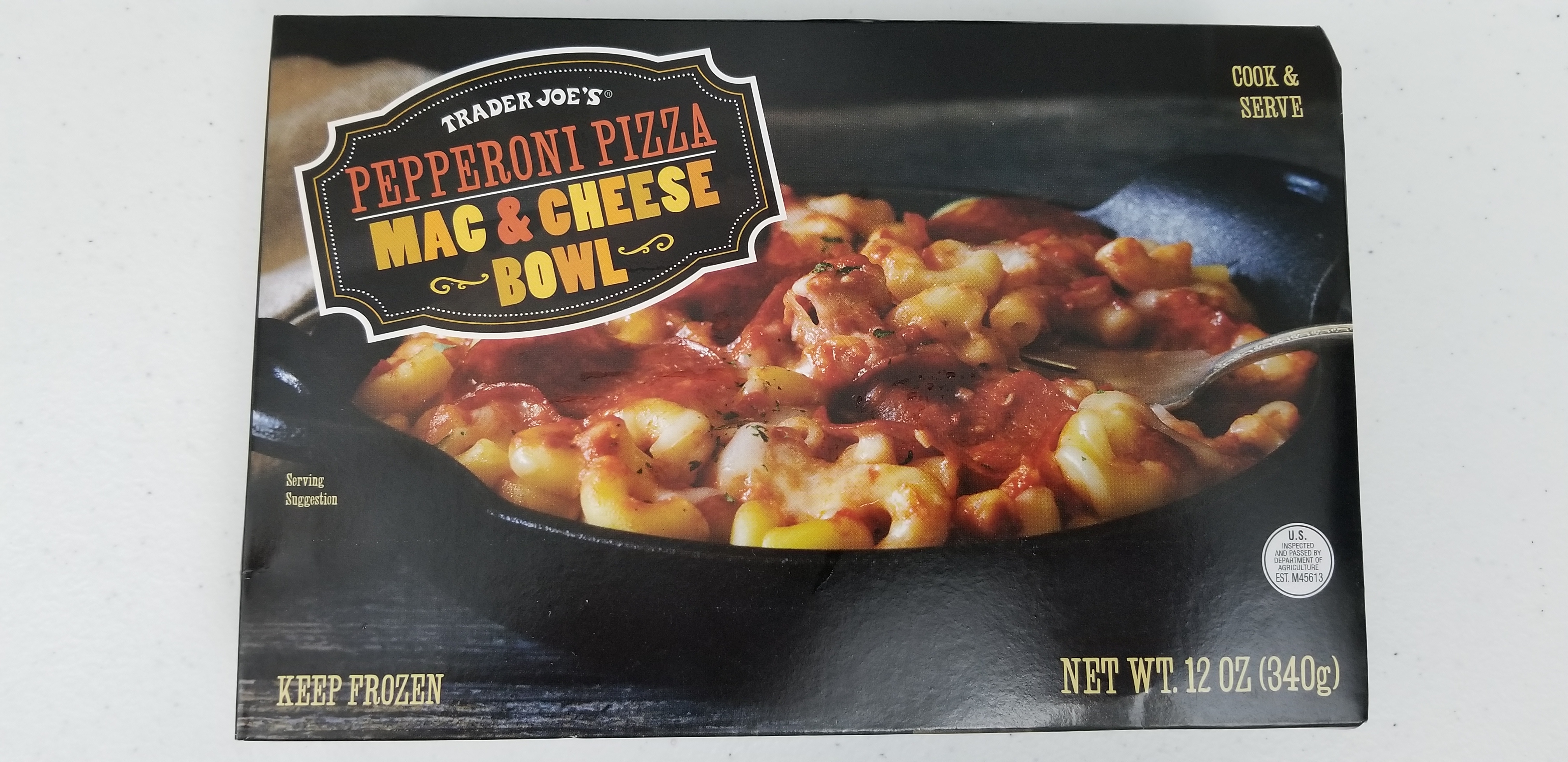Trader Joe's Pepperoni Pizza Mac & Cheese Bowl Review