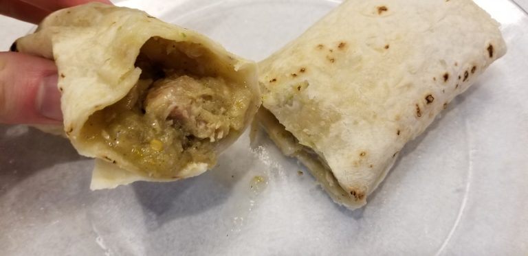 Trader Joe's Chicken Chile Verde Burrito Review - This College Life