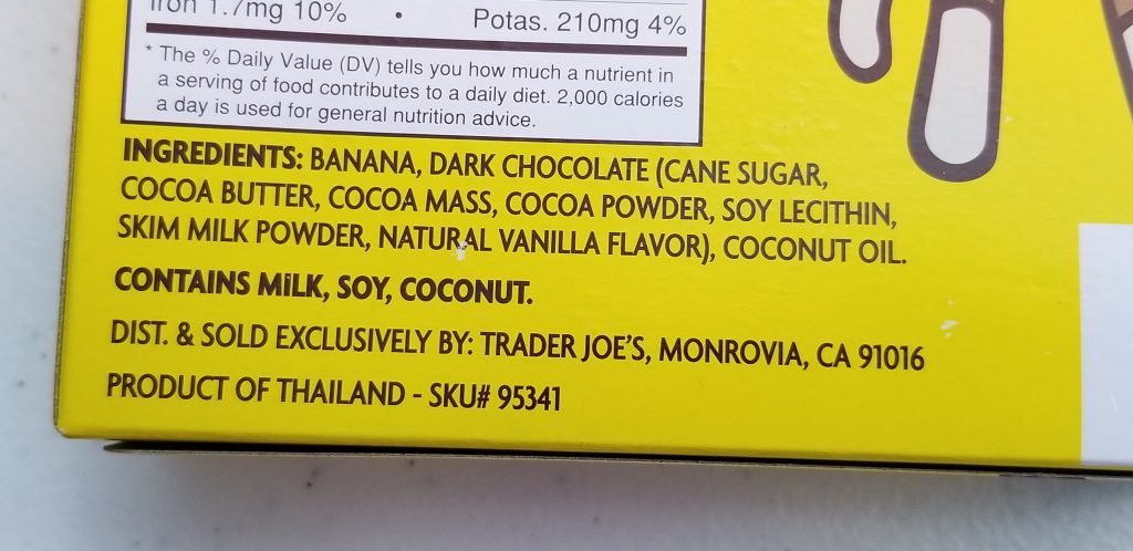 Trader Joe's Gone Bananas Ingredients