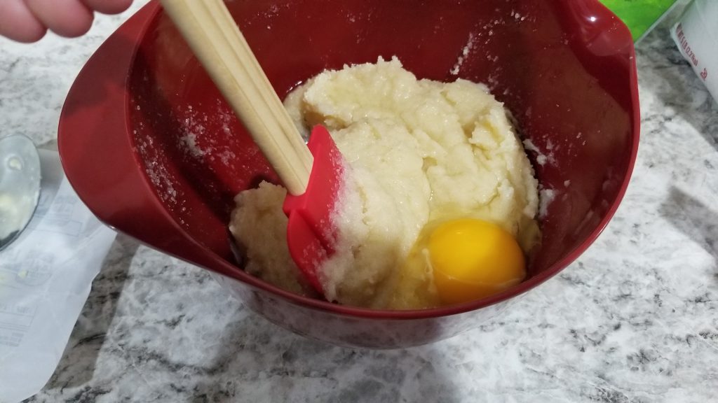 mixing egg