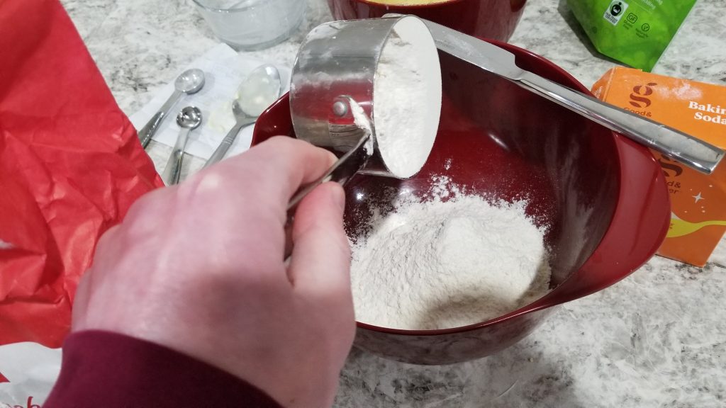 1 cup of flour for chocolate chip cookie dough