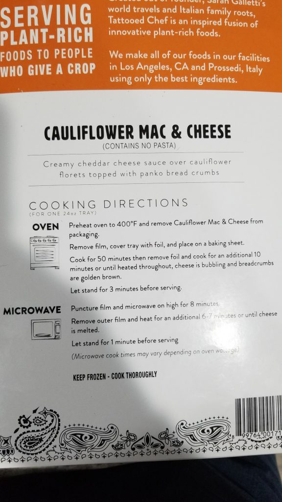 cauliflower mac & cheese