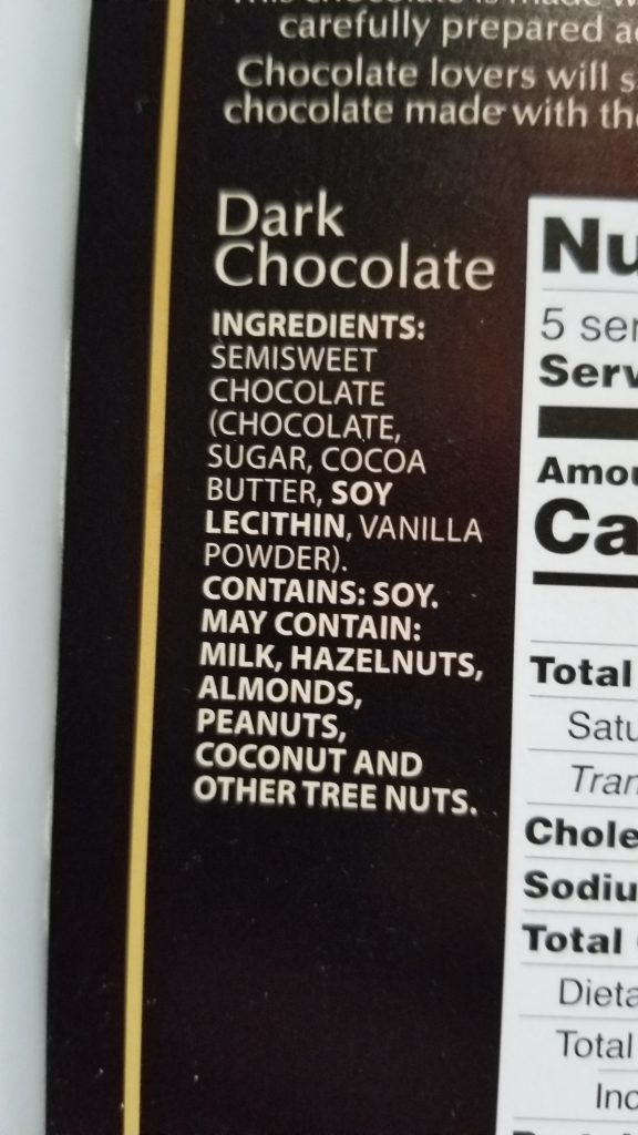 dark chocolate ingredients