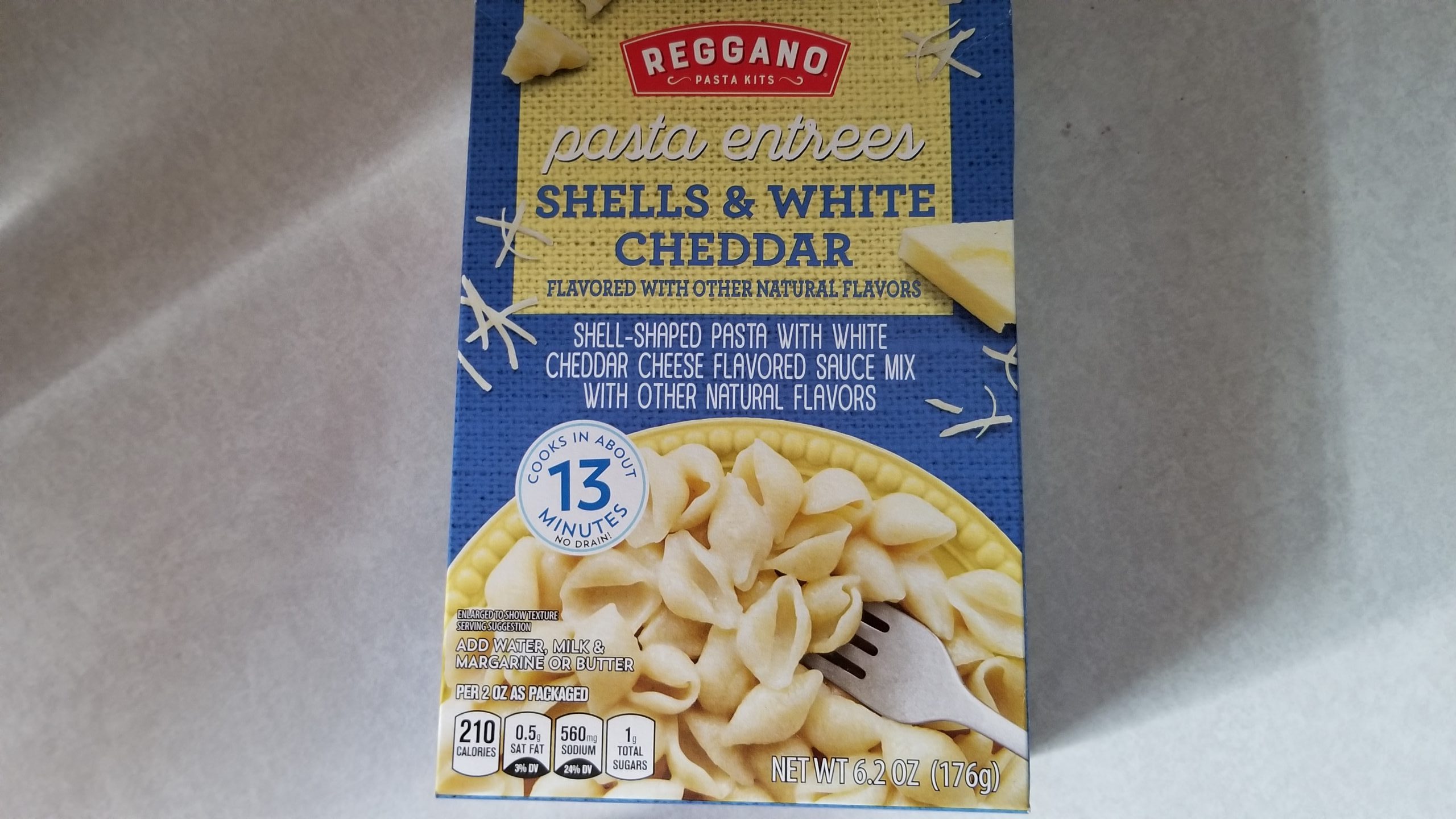  Reggano Pasta Kit Naturally Flavored Shells & White Cheddar  Sauce Entree - 6.2 oz : Grocery & Gourmet Food