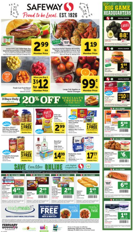 Safeway Ad For 2.9-2.15.2022