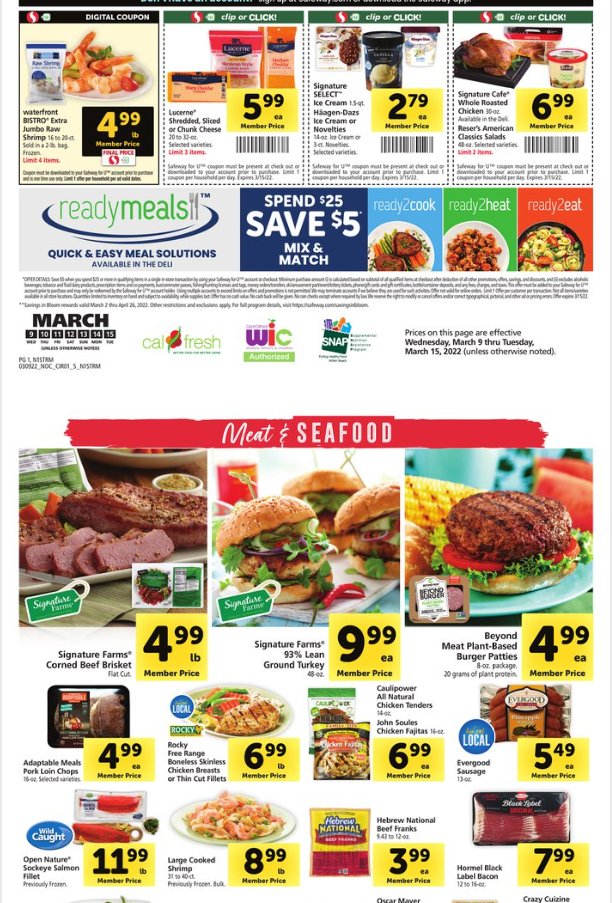 Safeway Ad For 3.9-3.15.2022