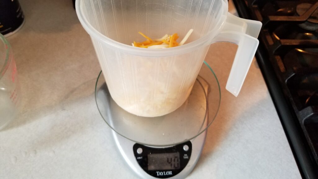 measuring cheese