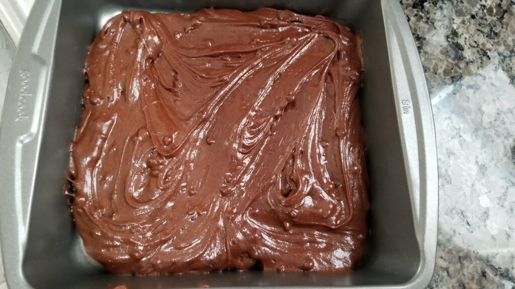 brownie recipe in pan