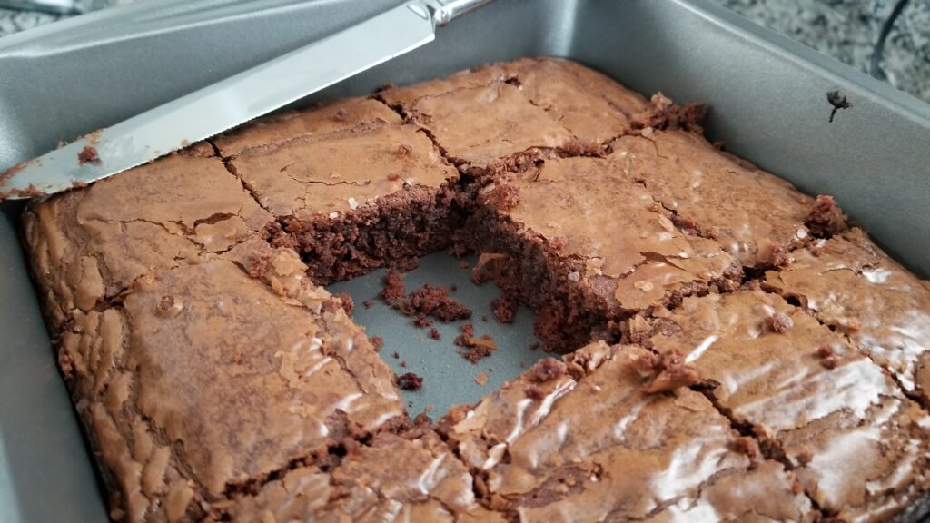 cooked brownies