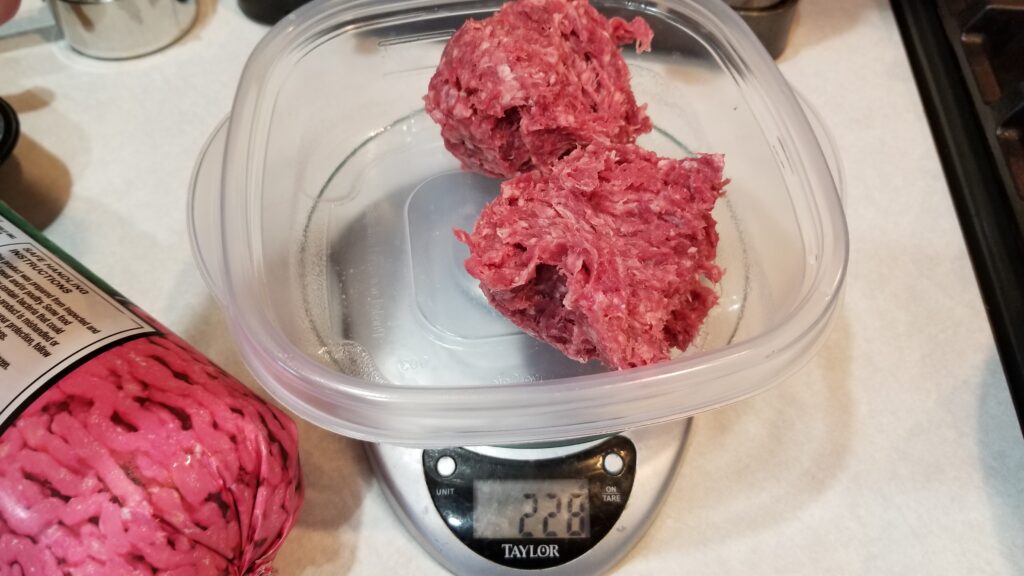1/2 pound of ground beef