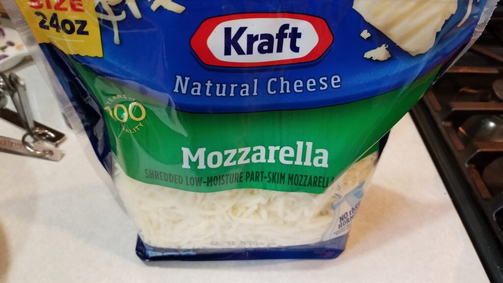 bag of mozzarella for manicotti recipe