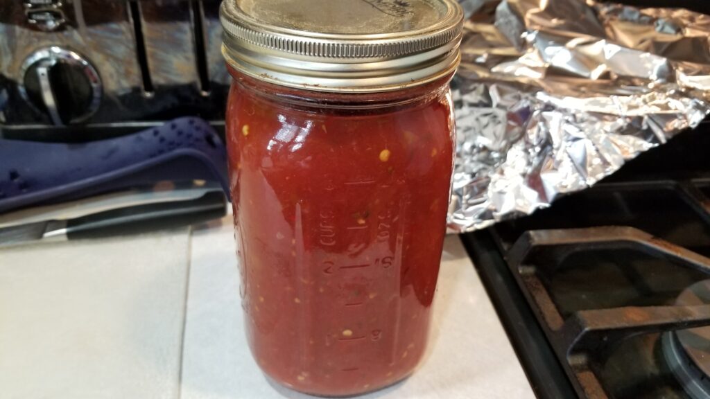 jar of salsa for taco salad recipe