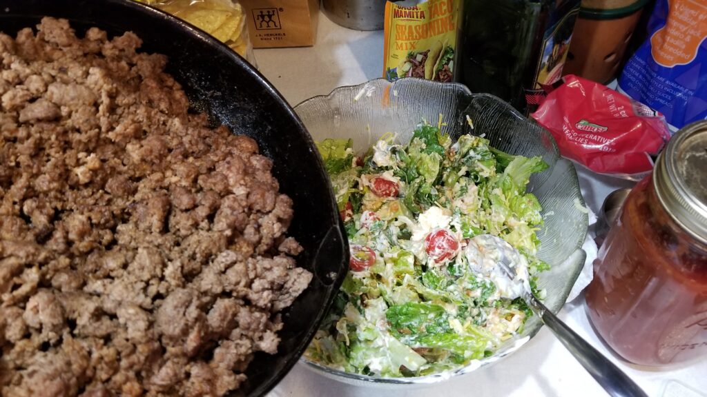 taco salad recipe dumping ground beef