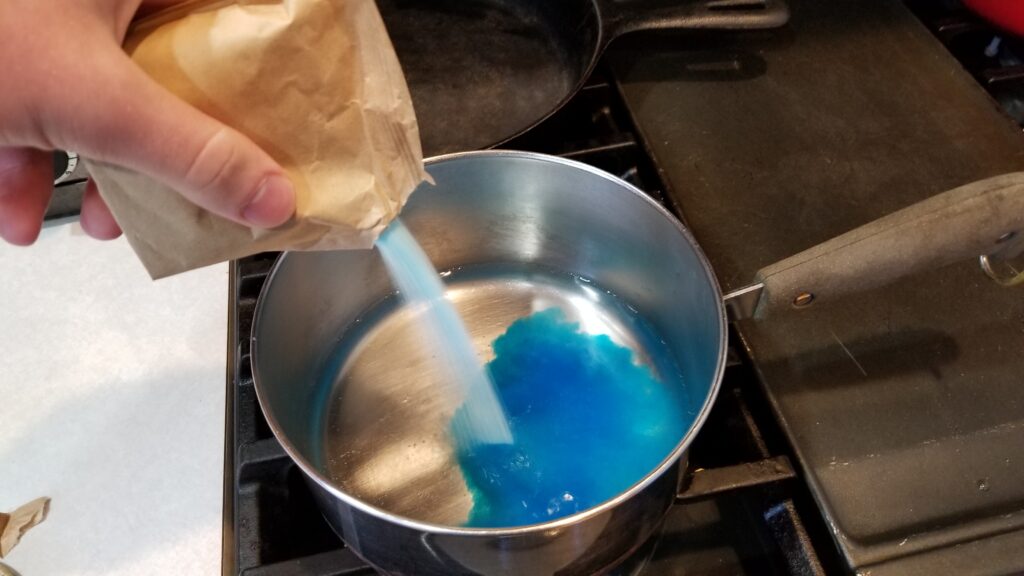 pouring powder for jello shot recipe