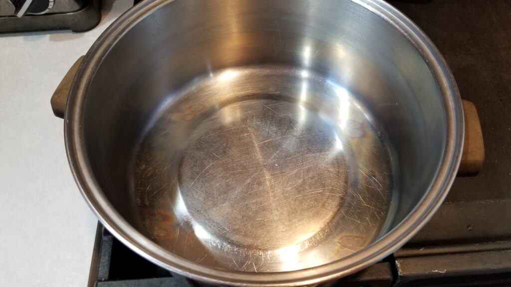 water on the stove