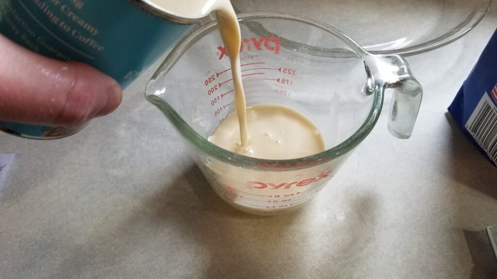 measuring evaporated milk