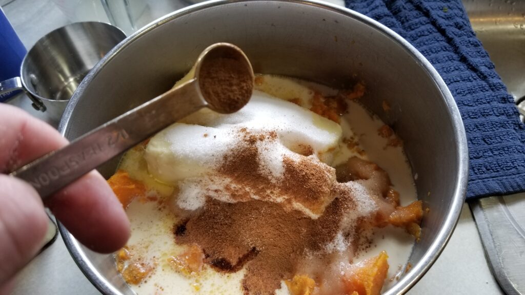 1/2 teaspoon cinnamon for sweet potato pie recipe