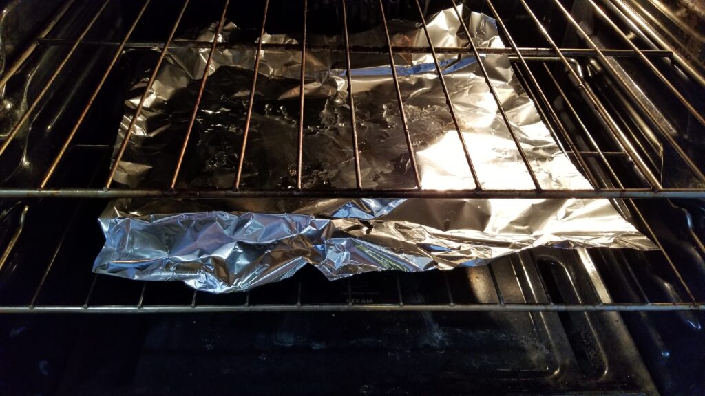 aluminum foil in oven