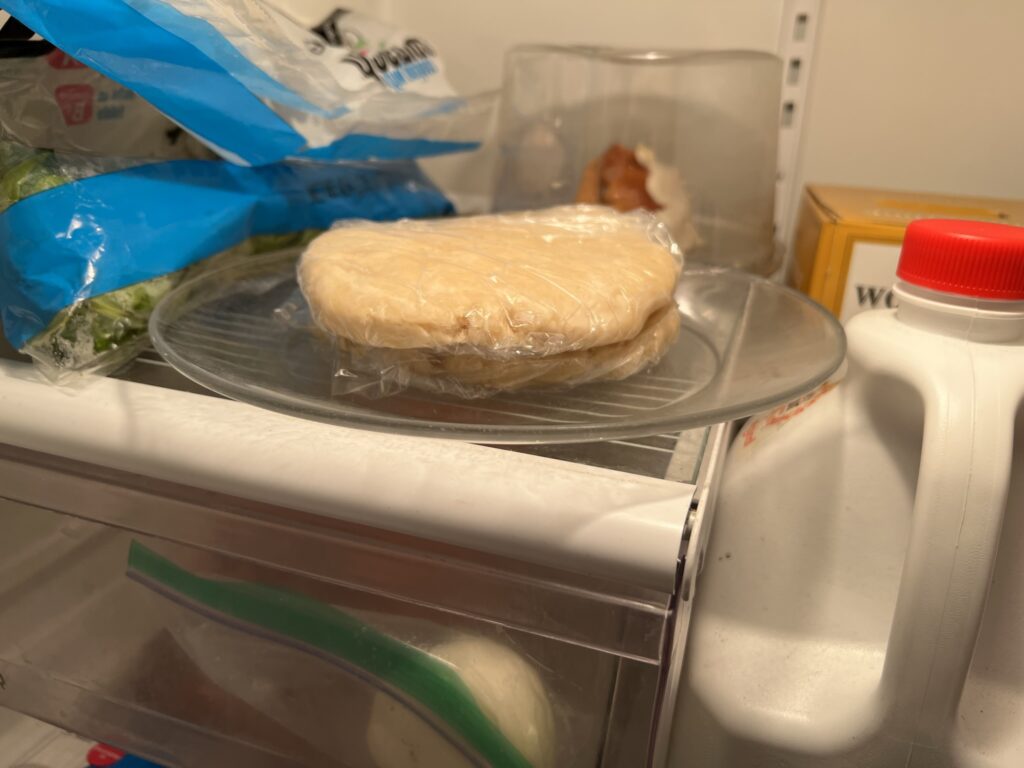 dough in fridge for apple pie recipe