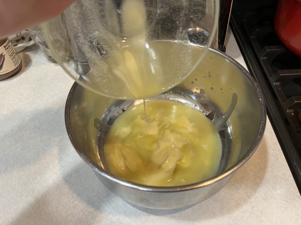 butter in mixing bowl