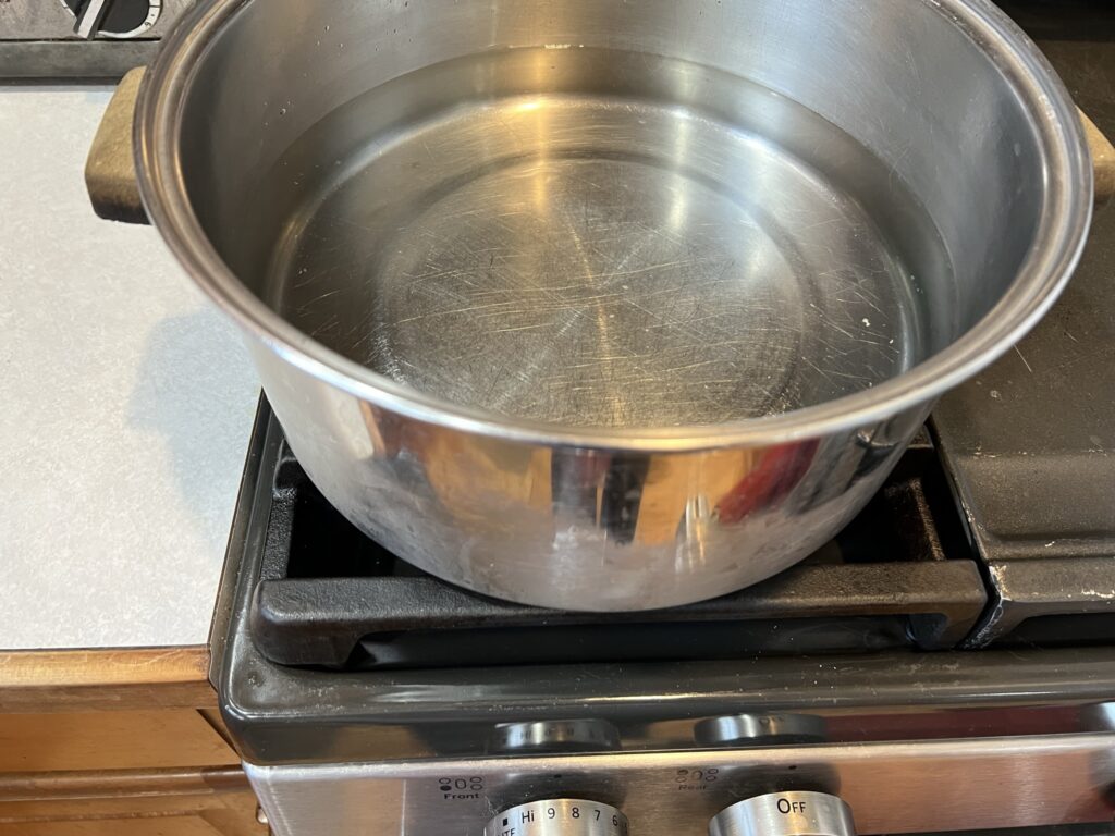 pot filled with water