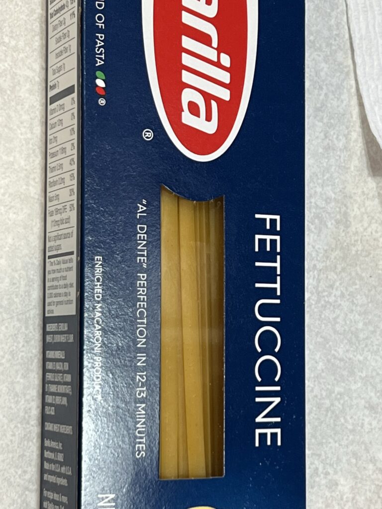 tagliolini noodles (also called fettuccine)
