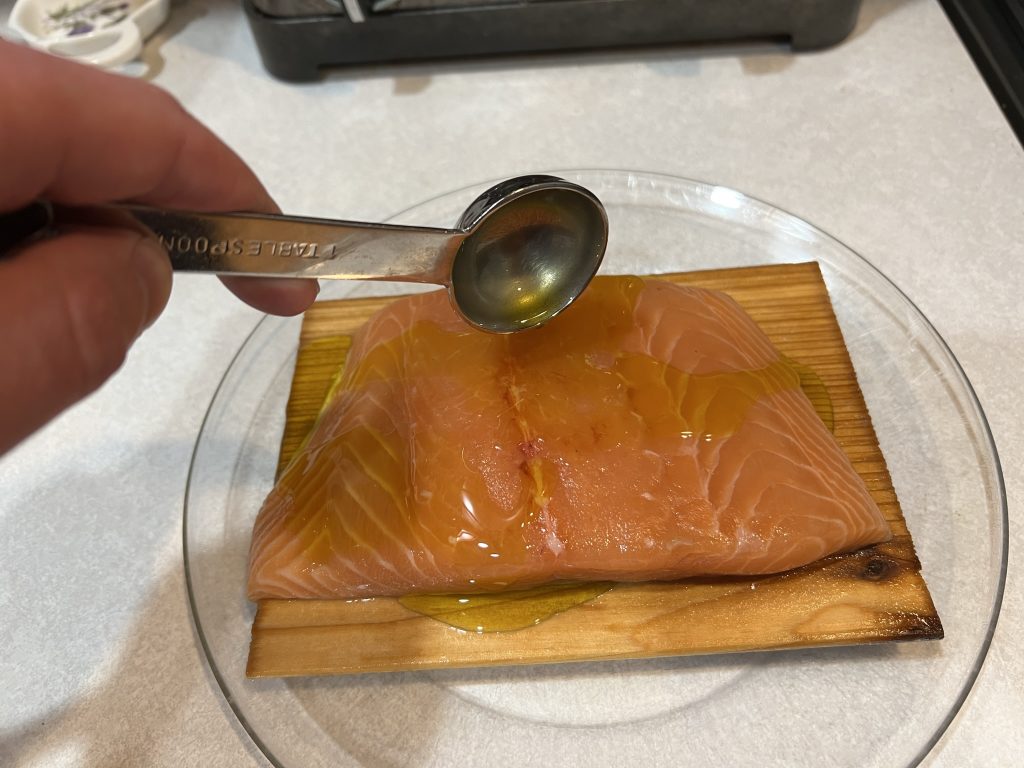 olive oil in salmon recipe