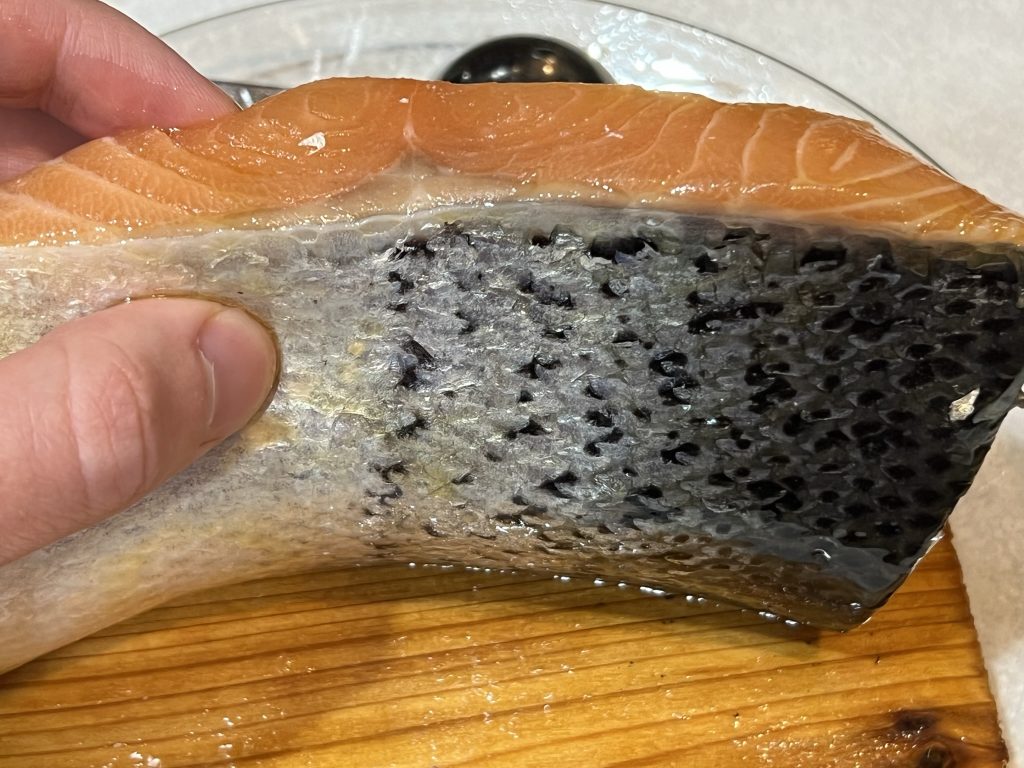salmon with skin on